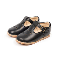 Girls' British Style Leather Shoes Hollow Breathable