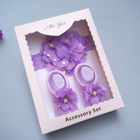 New Baby Girl Socks Headband Gift Box