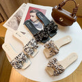 Bowknot Summer Slippers For Women Outside Wear