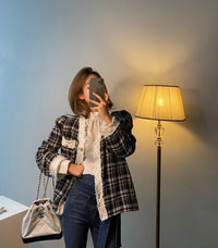 Early Autumn French Fashion Stand Collar Personalized All-match Lantern Sleeve High-grade Satin Shirt