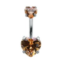 New Color Zircon Umbilical Ring Stainless Steel