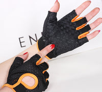 Outdoor Half Finger Gloves Men's Fitness Mesh Breathable Outdoor Cycling Sports