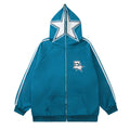 Niche Design Five-pointed Star Casual Zip Coat