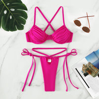 Women's One Piece Swimsuit Solid Color Nylon