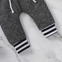 Girls' Suit With Striped Letter Print