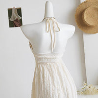 Elegant Chic Halterneck Shell-Strap Dress