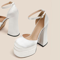 Small Chunky Heel Waterproof Platform High Heels