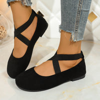 Plus Size Round Toe Flat Bottom Sports And Leisure Women's Shoes