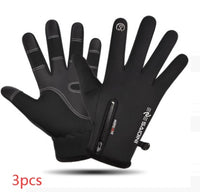 Men's Autumn And Winter Gloves Touch Screen Zipper Waterproof Riding Outdoor