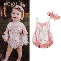 Creative Simple Baby Lace Romper Jumpsuit One Piece