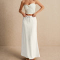Women's Solid Color Minimalist Drawstring Skirt