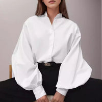 Women's Design Sense Lantern Sleeve Shirt Minority Fashion