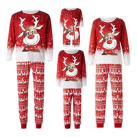 Parent-Child Two-piece Suit Elk Printing Pajamas Suit Homewear