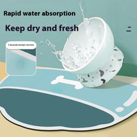 Pet Feeding Mat Silicone Non-slip Waterproof Feeding Splash-proof Mat