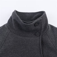 Women's Stand Collar Belt Overcoat Coat