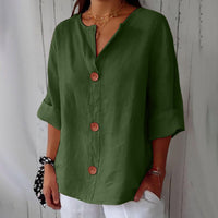V-neck Pullover Shirt Fashion Casual Long-sleeved Top Women's Clothing