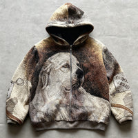 Fashion Casual Printed Polyester Sweater
