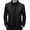 Mock Neck Zipper Casual Men's Warm Jacket