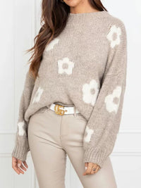 Autumn And Winter Women's Sweaters, Women's Floral Personalized Plus-size Trendy Sweaters