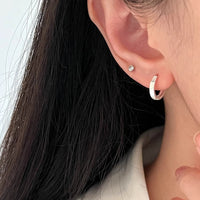 Minimalist Wire-drawn Hoop Earrings For Womenlight Luxury
