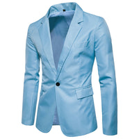 Solid Color Single Row One Button Casual Foreign Trade Men's Small Suit