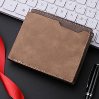 Two Fold Frosted Wallet Simple Multi-card-slot