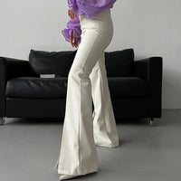 Stitching Sexy Tight Leather Pants