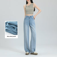 Ultra-thin Series Tencel Lyocell Wide-leg Jeans