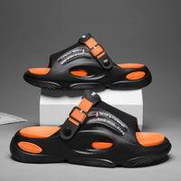 Mens Summer Outdoor Slippers With A Non-slip Step-on-poop Feel