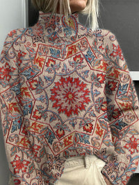 New Christmas Abstract Printing Casual Cloak Coat Cardigan