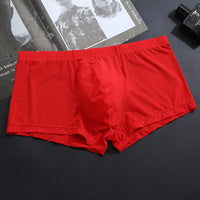 Fashion Ice Silk Ultra-thin Men's Boxer Briefs