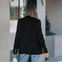 Fashion Tailored Collar Black Blazer