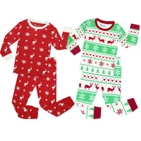 Christmas Deer Children's Suit Children's Pajamas Boys And Girls Long Sleeve Cotton Printed Homewear