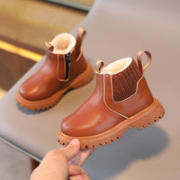 Winter Fleece-lined Children's Fashion British Booties