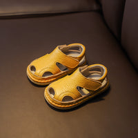 Leather breathable toddler shoes