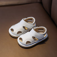 Leather breathable toddler shoes