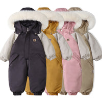 Color Matching Thin Children's Ski Suit Jumpsuit