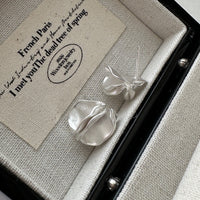 S925 Sterling Silver Minimalist Matte Crinkled-Ear Stud Earrings