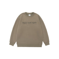 Three-dimensional Steel Printed Round Neck Loose All-match Casual Pullover Sweater
