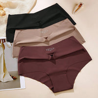 High Waist Plus Size Underwear Women's Half Sheath High Open Briefs