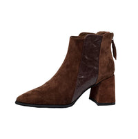 Womens Minimalist Versatile Short Boots With A Back Zipper In British Style