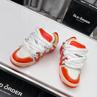 Round Colorblock Casual Sneakers Bread Shoes