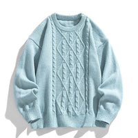 Twist Stripes Pullover Bottoming Shirt Autumn And Winter Furry Sweater