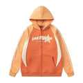 Splicing Contrast Color Hooded Brushed Hoody