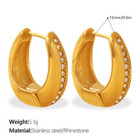 Classic Korean Style, Simple And Smooth Plain Hoop Earrings, High-end Minimalist Titanium Steel And Stainless Steel Clip-on Earrings, Minimalist And Petite Women's Earrings