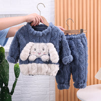 Girls' Coral Fleece Home Wear Two-piece Set