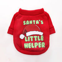 Warm-keeping And Cold-proof Fleece-lined Pet Crew Neck Sweater