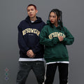 Paste Cloth Embroidery Velvet Padded Loose Hooded Sweater