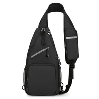 Mens Casual Simple Solid-color Shoulder Bag