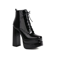 Chunky-heeled Ultra-high Heel Ankle Boots Casual Lace-up British-style Dr Martens With A Thick Sole And Waterproof Design